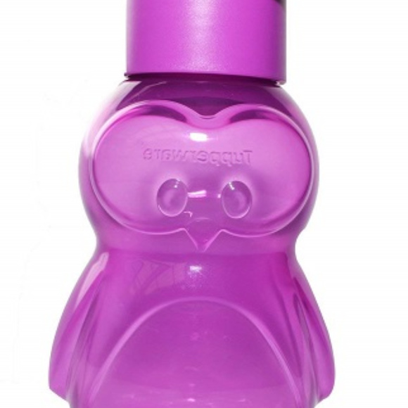 Kids Eco Water Bottle Flip Top Purple Penguin - Picture 3 of 3